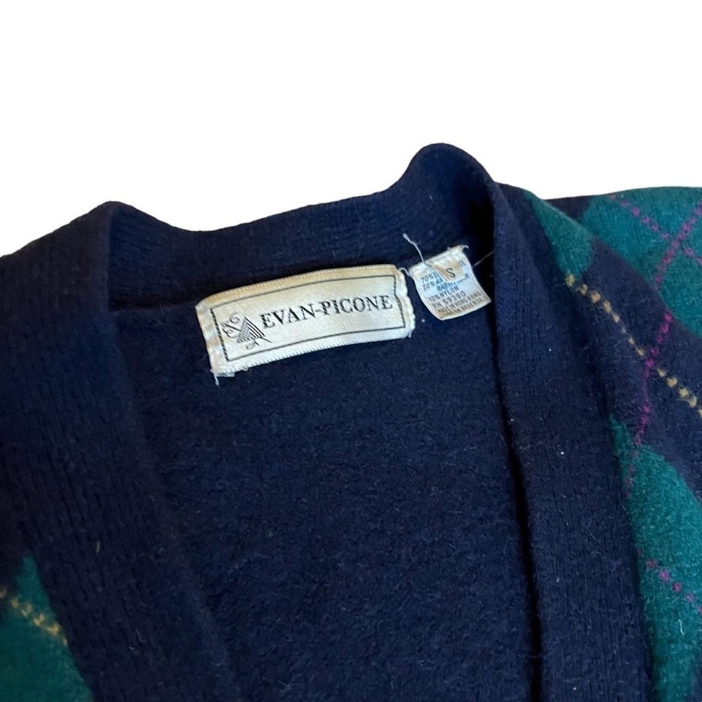Vintage Evan picone argyle cardigan - Picture 6 of 6